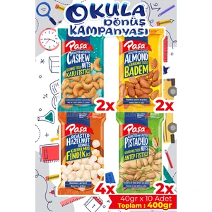 Paşa Kuruyemiş Karışık Çerez Paketi 40 gr x 10 Adet (400 gr)