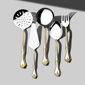 Lalezar Altın Sade 5 Parça Paslanmaz Çelik Servis Takımı