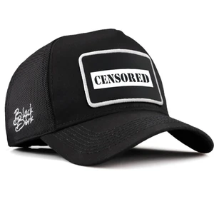V2 Trucker Censored - 2 Kod Logolu Unisex Siyah Şapka (Cap)