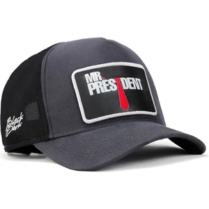 V2 Trucker Mr President - 1 Kod Logolu Unisex Antrasit-Siyah Şapka