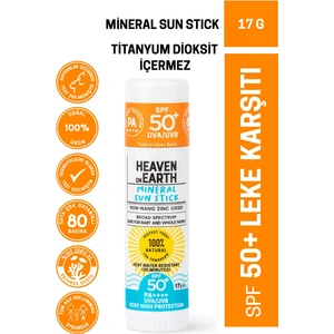 Heaven On Earth Suya Dayanıklı Mineral Güneş Koruyucu Stick SPF50+ / Pa++++ 17GR
