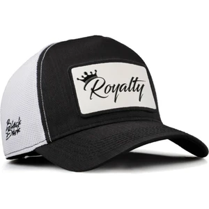 V2 Trucker Royalty - 1 Kod Logolu Unisex Siyah-Beyaz Cordura Kumaş Şapka (Cap)