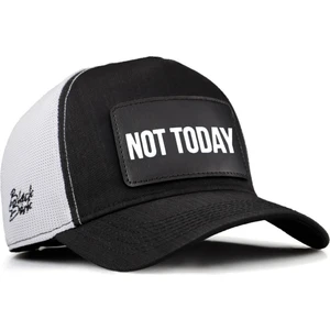 V2 Trucker Not Today - 2 Kod Logolu Unisex Siyah-Beyaz Cordura Kumaş Şapka (Cap)