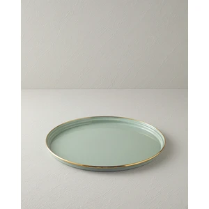 English Home Isidora Emaye Yuvarlak Tepsi 33 cm Açık Mint