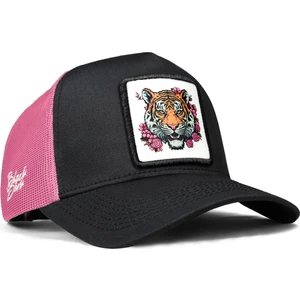 V1 Trucker Kaplan - 13BS Kod Logolu Unisex Siyah-Pembe Şapka
