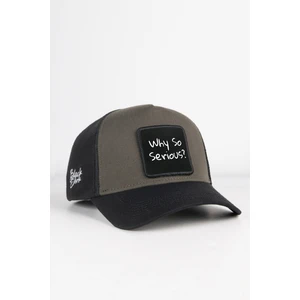 V1 Trucker Why So Serious - 1sb Logolu Unisex Siyah Siperli Siyah-Haki Şapka (Cap)