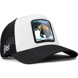 Ayı Logolu Siyah-Beyaz Trucker Şapka