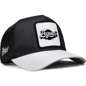 V1 Trucker Legend - 1 Kod Logolu Unisex Beyaz Siperli-Siyah Şapka