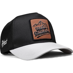 V1 Trucker Mountains - 1cs Kod Logolu Unisex Beyaz Siperli-Siyah Şapka