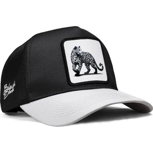 V1 Trucker Panter - 5bs Kod Logolu Unisex Beyaz Siperli-Siyah Şapka