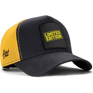 V1 Trucker Limited Edition - 1 Kod Logolu Unisex Koyu Antrasit-Sarı Şapka (Cap)