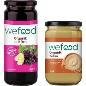 Organik Tahin 600 gr + Wefood Organik Dut Özü 640 gr 8683347032679