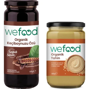Organik Tahin 600 gr + Wefood Organik Keçiboynuzu Özü 640 gr 8683347032716