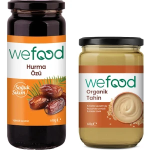 Organik Tahin 600 gr + Wefood Hurma Özü 640 gr 8683347032686