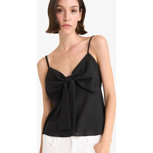 V Yaka Fiyonklu Askılı Bluz G0660AX25SM