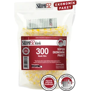 Süzen 92 Klasik Ekonomik Paket 300 Adet Sigara Filtresi