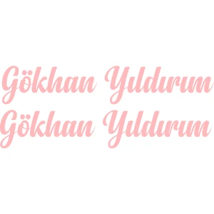 Kişiye Özel 2 Adet İsim Soyisim El yazısı Araba Motosiklet Sticker