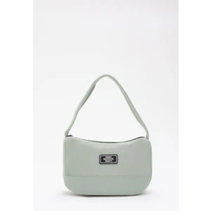 Shaka Yeşil U11 Kanvas Kumaş, Fermuarlı Tek Bölmeli , Baget Model El, Kol Ve Omuz Çantası