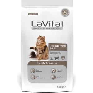 La Vital Cat Adult Sterilised Lamb Kuzu Etli Kısırlaştırılmış Yetişkin Kedi Maması 1,5 Kg