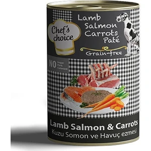 Chefs Choice Kuzu Somon Havuçlu Tahılsız Köpek Yaş Maması 400 gr