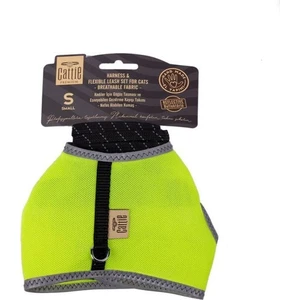 Havalı Dokuma Kedi Göğüs ve Gezdirme Takımı Small Sarı 1x2