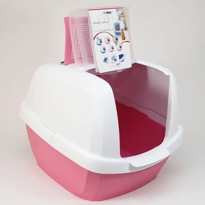 Maddy Junior Üstü Açılır Kapalı Kedi Tuvaleti Pembe 57x43x41
