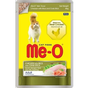 Meo Tavuk Pirinç ve Yengeçli Yetişkin Konserve Kedi Maması 80 Gr
