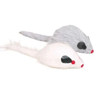 Tüylü Sesli Peluş Fare Kedi Oyuncağı 9 Cm