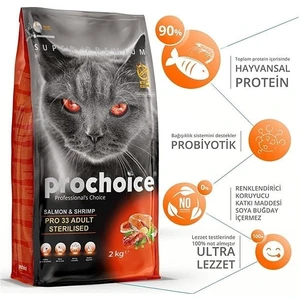 Pro Choice Pro 33 Sterilised Somonlu Kısırlaştırılmış Kedi Maması