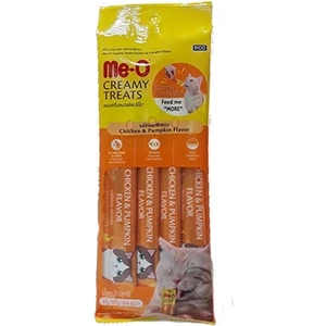 Meo Creamy Tavuk ve Bal Kabağı Lezzetli Kedi Ödül Maması 4x15 Gr