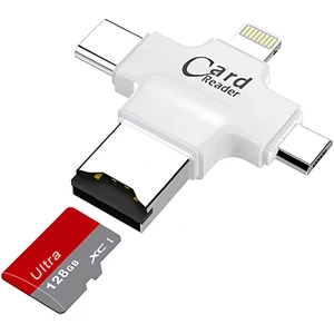 HC05 4 In 1 iOs Android Type-C Lightning USB-A MicroSD TF Kart Okuyucu