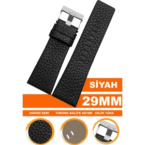 22MM 24MM 26MM 27MM 28MM 29MM 30MM 32MM Diesel Saat Uyumlu Siyah Renk Deri Saat Kordonu Dzs