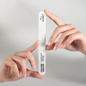 Momo Professional Protez Tırnak Kağıt Törpü, 100/180 Düz Oval Beyaz Tırnak Törpüsü