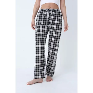 Ekose Desenli Beli Lastikli Unisex Pijama Altı