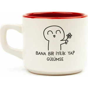 Bana Bir Iyilik Yap Gülümse Beyaz Venüs Kupa - Hediyelik Kupa Fincan Mug