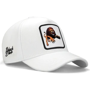 V1 Baseball Kids Aslan - 2 Kod Logolu Unisex Beyaz Çocuk Şapka (Cap)