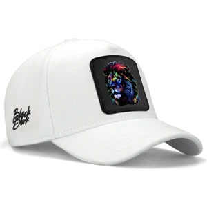 V1 Kids Baseball Renkli Aslan - 15 Kod Logolu Beyaz Çocuk Şapka (Cap)
