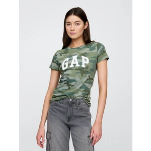 Kadın Kamuflaj Gap Logo T-Shirt
