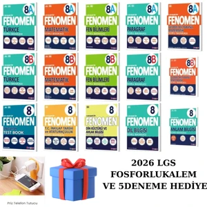 Fenomen Yayınları Lgs Full Set 2025-2026 Fosforlu  Kalem ve 5 Kurumsal Deneme  Hediye