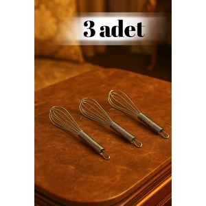 Mini Tel Çırpıcı 3’lü Set – Paslanmaz Çelik, Pratik Kullanım