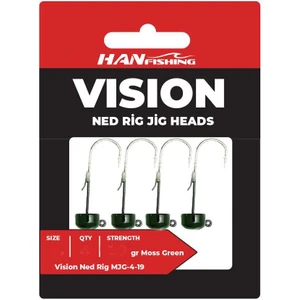 Han Fish Vision Ned Rig Moss Green Jighead