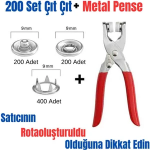 Çıt Çıt Pensesi ve 200 Set Cıt Çıt