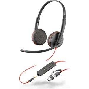 Blackwire 3225 Stereo Usb-C Mikrofonlu Kulaklık +3,5 mm Bağlantı +Usb-C/a Adaptörü 8X229AA