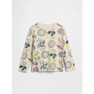 Erkek Bebek Krem Brannan Bear Bisiklet Yaka T-Shirt