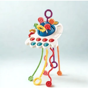 Montessori Stili Bebek Duyusal Gelişim Eğitici Oyuncağı (Silikon Ipli)