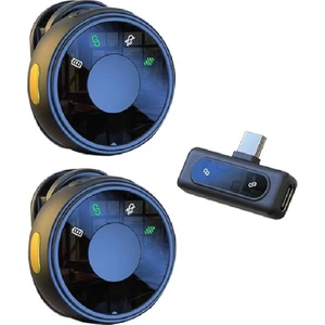 Kablosuz Yaka Mikrofonu Çift Klipsli Type-C Telefon Canlı Yayını Dış Mekan Kaydı Için