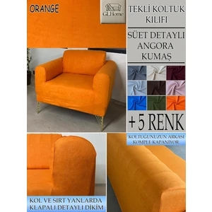 GL Home Süet Detaylı Angora Kumaş Tekli Komple Giydirme Tekli & Berjer , Bohem, Porto, Vb Model Koltuk Kılıfı
