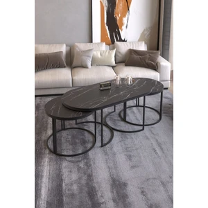 Orta Sehpa Zigon Sehpa Yan Sehpa 3 Lü Set  Dolunay Bendir