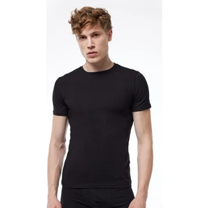 Erkek Siyah Yuvarlak Yaka Kısa Kollu Modal T-Shirt Body 030
