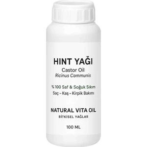 Hint Yağı Saf Soğuk Sıkım – Saç, Kaş ve Kirpik Bakımı Için Doğal Yağ 100ML